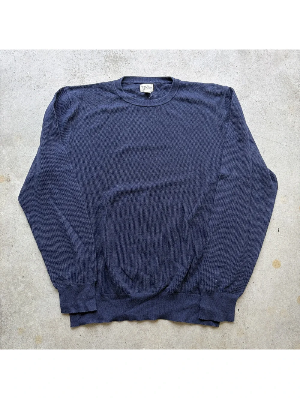 Vintage J. Crew Navy Blue Knit Thermal Sweater XL
